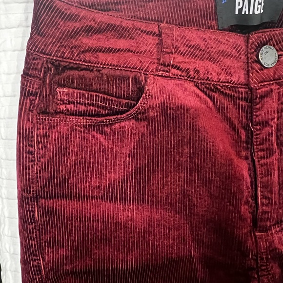 Paige Hoxton Ultra Skinny - stretch red velvet cords perfect for the holidays! - Picture 1 of 5